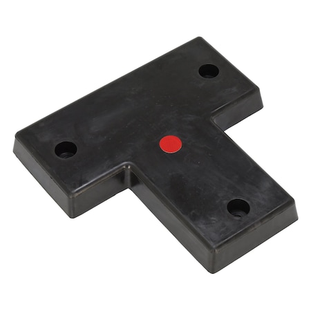 Vestil Specialty T-Shaped Molded Bumper 22 x 22 x 3 Bolt Holes 3 T-22